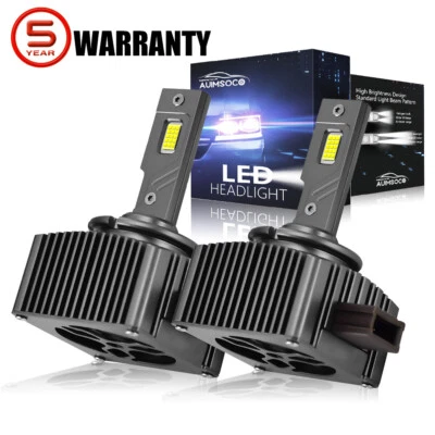 Pair D1R D1S D1 LED Headlight 8000K Xenon White For BMW 528i xDrive 2009-2016 - Image 1 of 4