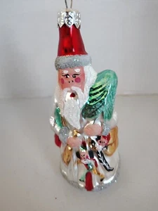 Polen Weihnachtsmann Glas Ornament Vintage  - Bild 1 von 3