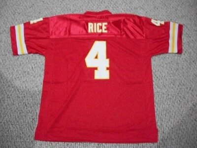Nueva camiseta de fútbol americano cosida roja Kansas City personalizada sin firmar de RASHEE RICE talla S-3XL Foto 1 de 2