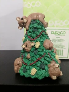 Enesco "Bears Playing in Christmas Tree" Musical Figurine - "Jingle Bells" 1994 - Picture 1 of 5