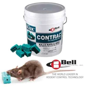 CONTRAC BLOX Rodent Poison Mouse Mice Rat Bait Blocks Bell Laboratories - 1.8 kg - Picture 1 of 3