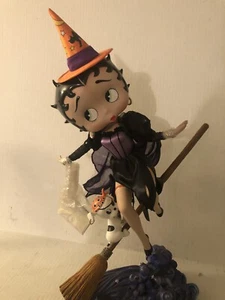 betty boop figurines collection Halloween Bewitching Witch Dog Broom Spooky RARE - Picture 1 of 7