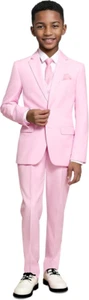 Boy Suit For Boys Formal Outfit Slim Fit Coat Pant Vests Wedding Blazer For kids - Picture 1 of 26