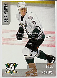 1999-00 BE A PLAYER SILVER #117 PAUL KARIYA Anaheim Mighty Ducks Hockey Card