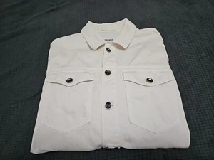 Todd Snyder New York White Denim Corduroy Button Jacket SZ Medium  - Picture 1 of 17