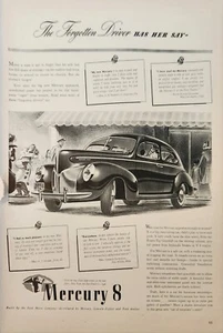 1940 Mercury 8 car Vintage Ad The forgotten driver has her say - Picture 1 of 1