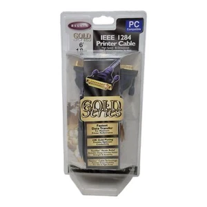 BELKIN IEEE 1284 PRINTER CABLE 6’ FOOT GOLD-SERIES F2A046-06-GLD SEALED NEW - Picture 1 of 4