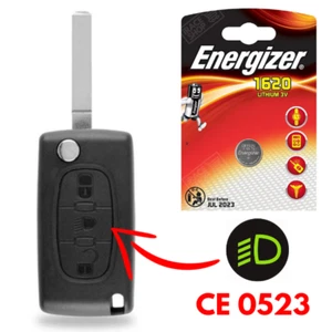 Coque Clef 3 Boutons Plip pour Télécommande PEUGEOT Partner Expert Bipper + Pile - Picture 1 of 4