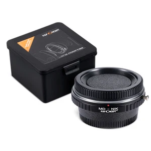 K&F Concept adapter with glass for Minolta MD mount lens to Nikon F camera D300 - Picture 1 of 9