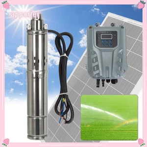 Bomba de agua solar de 3" DC 24V bomba de pozo profundo diámetro sumergible + controlador MPPT - Imagen 1 de 13