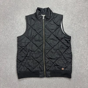Dickies Jacket Womens Medium Black Chore Work Wear Vest Gilet Puffer Lined Lady - Picture 1 of 7