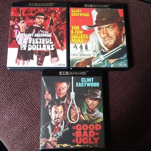 All 3 Films - The Dollars Trilogy. 4K Blu-ray. Kino Lorber Good Bad &Ugly - Picture 1 of 3