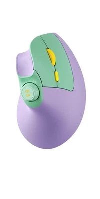 Dual Bluetooth & USB Vertical Wireless Mouse, Purple Multi-Color Ergonomic - Image 1 of 4
