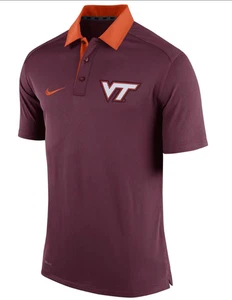 Polo Virginia Tech Nike Dri Fit Elite Coaches Hokies da uomo grande 31183X-VT1 - Foto 1 di 6