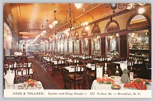 Postcard Gage & Tollner Oyster And Chop House Brooklyn New York - Picture 1 of 3