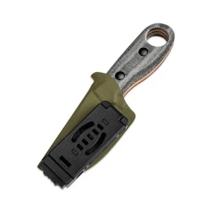 Cuchillo de hoja fija Kizer Beaver negro mango Micarta/naranja G10 Nitro-V 1078A2 - Imagen 1 de 7