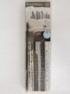 SCHWARZ & WEISS STADT SKYLINE GROSSE MITBEWOHNER ABZIEHEN UND KLEBEN WANDTATTOO # RMK1602GM - Bild 1 von 5