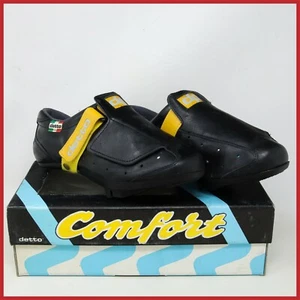NUEVO DE LOTE ANTIGUO ZAPATOS DE CUERO DE CICLISMO DITO PIETRO TALLA EU 40 ITALIANOS AÑOS 70 DE COLECCIÓN HEROICA NUEVOS - Imagen 1 de 10