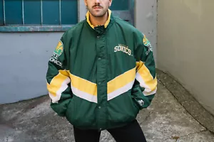 Seattle Supersonics Starter Puffer Parka Jacket, Size XL - Picture 1 of 12