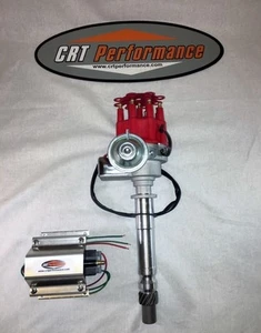 SB Chevy SBC Tapa Pequeña H.E.I HEI Distribuidor TAPA ROJA MACHO + Bobina de 60.000 Voltios - Imagen 1 de 4