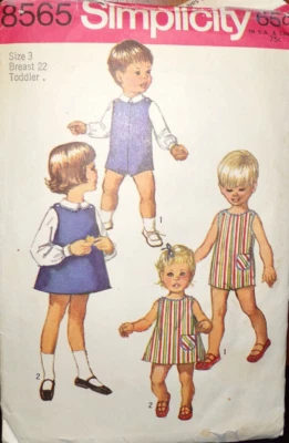Simplicity Sewing Pattern 8565 Toddler Suit Dress Jumper Blouse Size 3 Cut/Uncut - Image 1 of 4