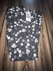 Lularoe TC Tall Curvy Leggings Mickey Mouse Disney Black White Polka Dots 12/18 - Picture 1 of 8