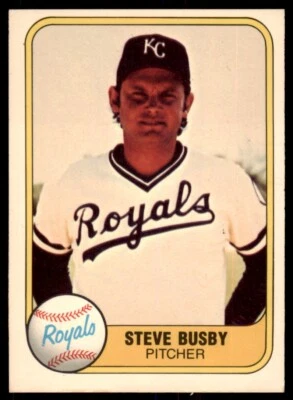 1981 Fleer Steve Busby . Kansas City Royals #33 - Image 1 of 2