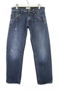 ENERGIE Pharell Jeans Men's W32/L34 Straight Fit Faded Worn-Out Distressed Zip - Picture 1 of 14