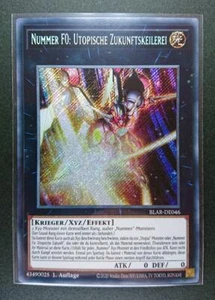 YU-GI-OH! Secret Rare German Nummer F0: Utopische Zukunftskeilerei BLAR-DE046 - Picture 1 of 1