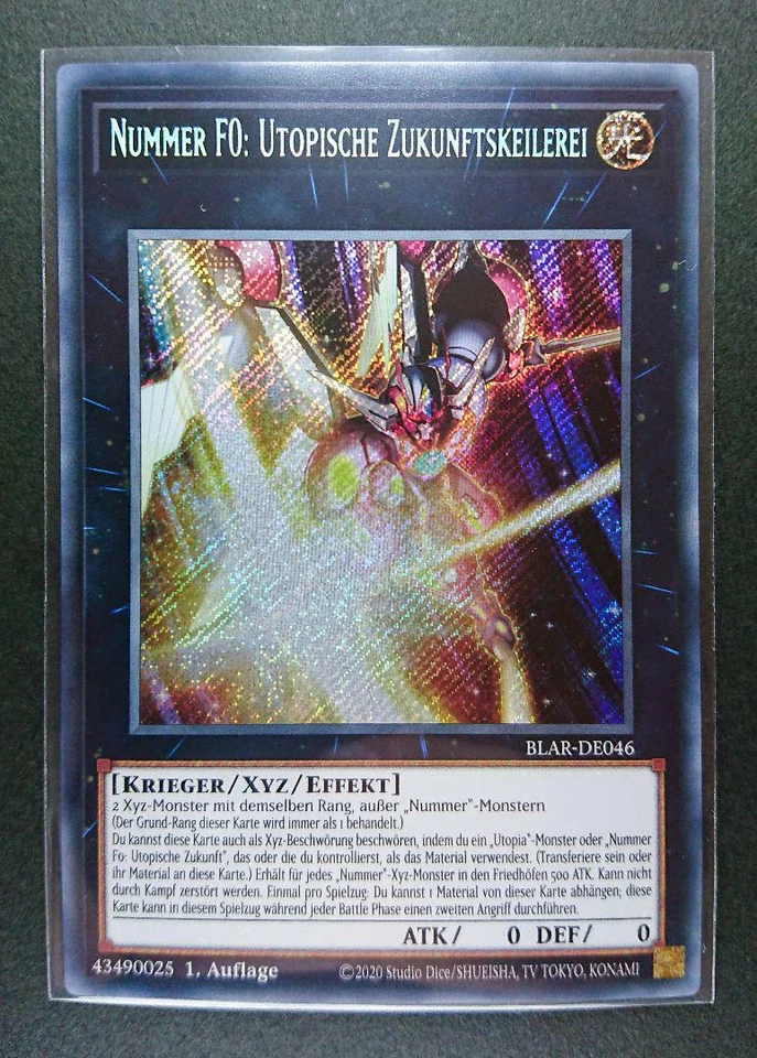 YU-GI-OH! Secret Rare German Nummer F0: Utopische Zukunftskeilerei BLAR-DE046 - Image 1 of 1