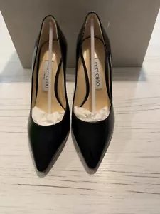 Jimmy Choo Romy 85 charol negro para mujer talla UK 4 EU 37 RRP £550 #I872 - Imagen 1 de 10