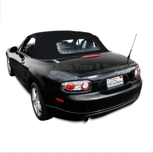 Miata Convertible Top for 06-14 in Black Cloth, Heated Glass Window - Picture 1 of 3