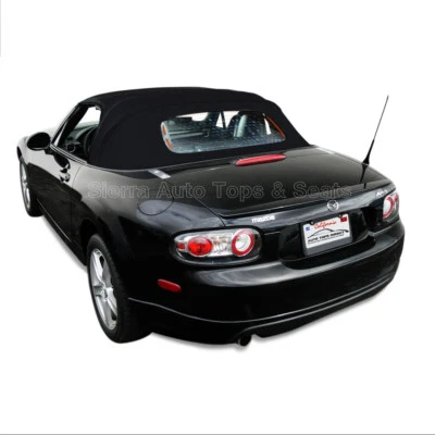 Tapa convertible Miata para 06-14 en tela negra, ventana de vidrio térmico Foto 1 de 3