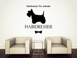 Vinyl Wall Decal Hair Salon for Animals Pet Dog Cat Grooming Logo (n1601) - Picture 1 of 3