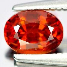 Orange Red Hessonite Garnet 0.66 Ct. Oval 6 x 4.5 Mm. Natural Gem Unheated