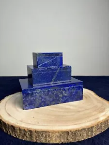 Handgemachte Lapislazuli Schmuckboxen in 3 Größen - Bild 1 von 4