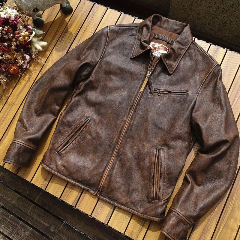 washed leather jacket products for sale | eBay