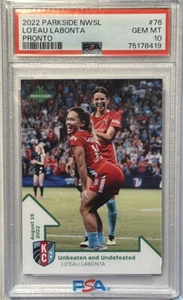 2022 Parkside NWSL Pronto Twerk #76 Lo'Eau Labonta #76/403 PSA 10 Pop 8 - Picture 1 of 1