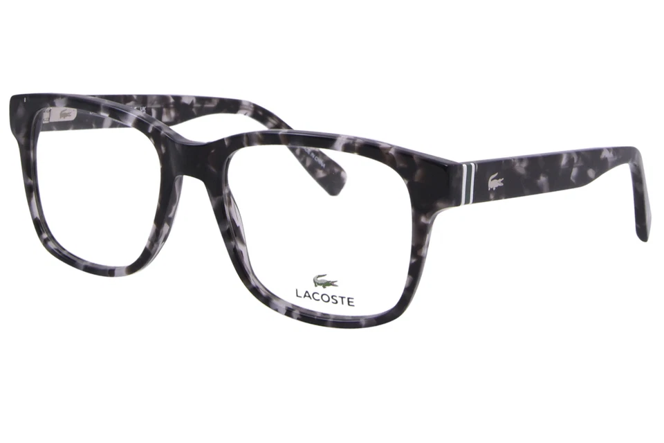 Lacoste L2937 240 Eyeglasses Men's Havana Grey Full Rim Rectangle Shape 54mm