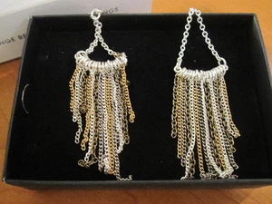 AVON FRINGE BENEFITS CHAIN EARRINGS ~~WOW - Picture 1 of 2