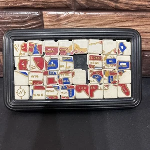 Vintage Slide Sliding Plastic Puzzle Map of USA 69s -70s Toy Road Travel Game - Bild 1 von 5
