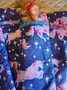 UNICORNS Barbie Sleeping Bag - Picture 1 of 2