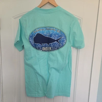 Nueva Camisa Auténtica Calcuta Manga Corta Verde Menta/Espalda Salada-Arenosa-Acavida Med Foto 1 de 4