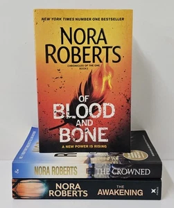 Nora Roberts Novels x3 Of Blood & Bone The Crowned The Awakening Harlequin - Picture 1 of 11