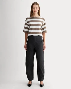 Everlane Hose Gr. 0 "The Fatigue Barrel Pant" Damen schwarz Bio-Baumwolle - Bild 1 von 10