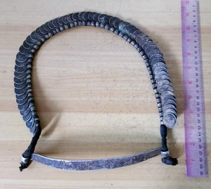 ¡SÚPER RARO! Antiguo collar de monedas de la tribu Tharu Hill hecho a mano - Imagen 1 de 5