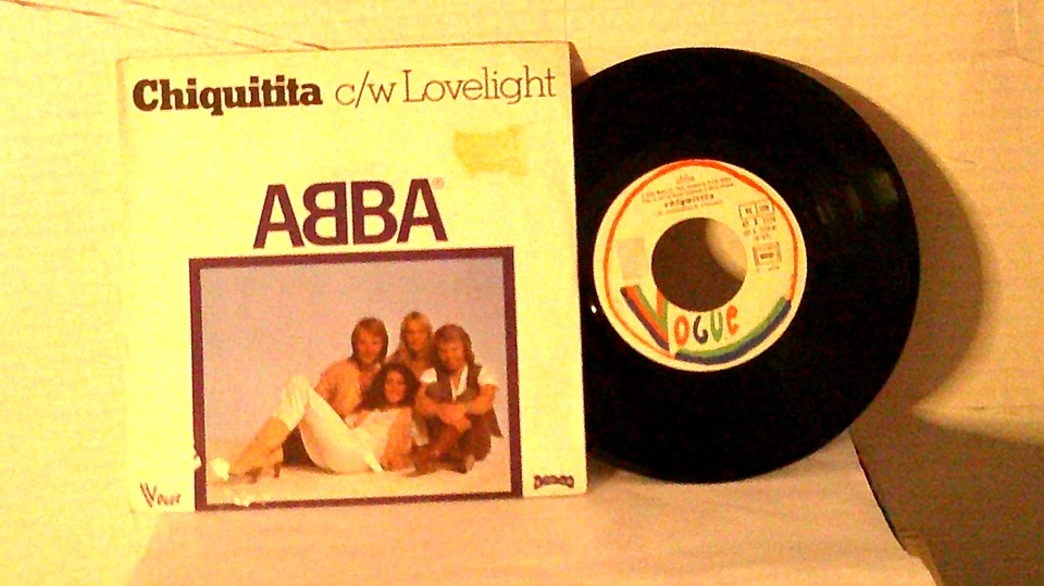 ABBA,Vogue,"Chiquitita"France,7" 45 with P/S, 1978 Euro Pop classic, Mint- - Image 1 of 1