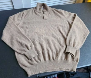 MALO Sweater 100% Cashmere Long Sleeve Pullover Italy Sz 56 FLAWED - Picture 1 of 7