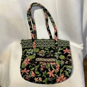 VERA BRADLEY Botanica Betsy Shoulder Bag Purse Retired Pattern Print Great Shape - Picture 1 of 9