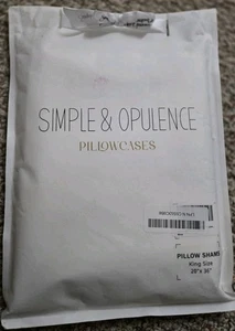 Nuevas fundas de almohada King de lino blanco Simple&Opulence - Imagen 1 de 5